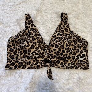Maurice's Leopard Print Bikini Top Size 1X